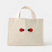 Schattige Ladybug Tiny, Budget, Winkelen of Groot Mini Tote Bag (Achterkant)