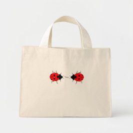 Schattige Ladybug Tiny, Budget, Winkelen of Groot Mini Tote Bag