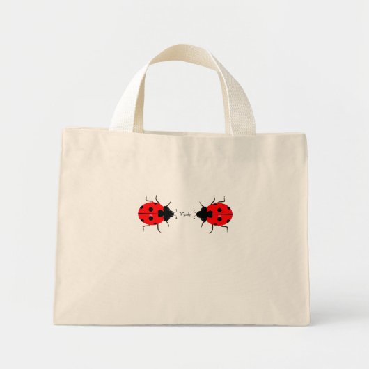 Schattige Ladybug Tiny, Budget, Winkelen of Groot Mini Tote Bag (Voorkant)