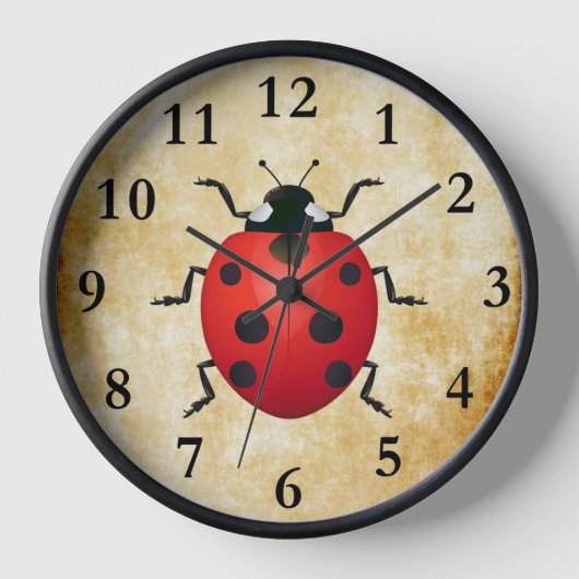 Schattige Ladybug Wall Clock! (Voorkant)