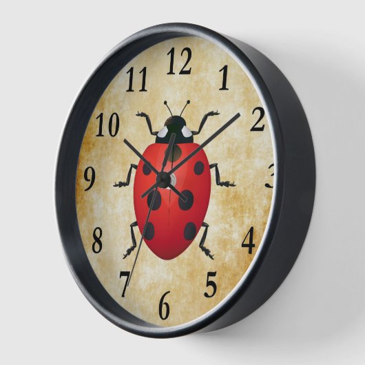 Schattige Ladybug Wall Clock! (Hoek)