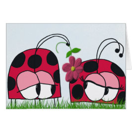 Schattige Ladybug Wooking Zijne Nieuwe Liefde Cart
