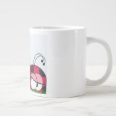 Schattige Ladybug Wooking Zijne Nieuwe Liefde Cart Grote Koffiekop (Rechts)