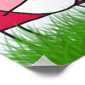 Schattige Ladybug Wooking Zijne Nieuwe Liefde Cart Poster (Hoek)