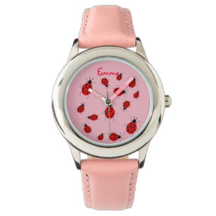 schattige ladybugs, gepersonaliseerd horloge