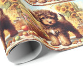 Schattige Lagotto Romagnolo schilderij Cadeaupapier (Rol Hoek)