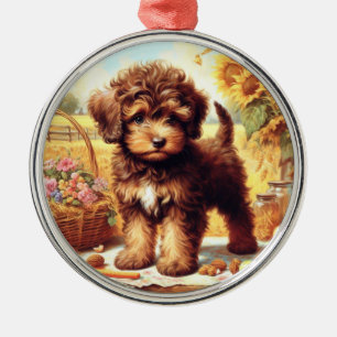 Schattige Lagotto Romagnolo schilderij Metalen Ornament