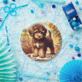 Schattige Lagotto Romagnolo schilderij Papieren Bordje (Feest)