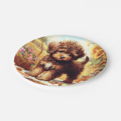 Schattige Lagotto Romagnolo schilderij Papieren Bordje (Gekanteld)