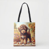 Schattige Lagotto Romagnolo schilderij Tote Bag (Voorkant)