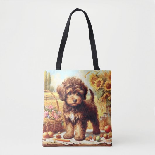 Schattige Lagotto Romagnolo schilderij Tote Bag (Voorkant)