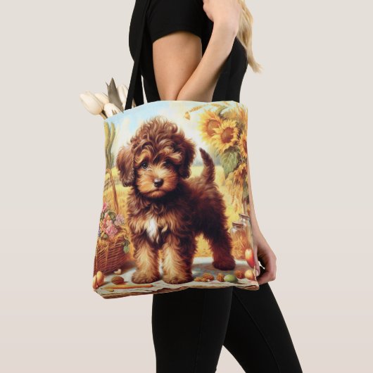 Schattige Lagotto Romagnolo schilderij Tote Bag (Dichtbij)