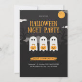 Schattige laken geesten Pompoen Trick or Treat Hal Kaart (Voorkant)