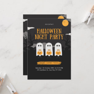 Schattige laken geesten Pompoen Trick or Treat Hal Kaart