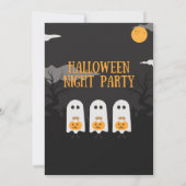 Schattige laken geesten Pompoen Trick or Treat Hal Kaart (Achterkant)
