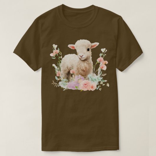 Schattige lam 1 t-shirt (Design voorkant)