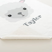 Schattige Lam Gepersonaliseerde Baby Sherpa Deken (3/4)