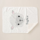 Schattige Lam Gepersonaliseerde Baby Sherpa Deken (Voorkant (horizontaal))