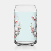 Schattige Lam Met Bloemenkroon Illustratie Blikvorm Glas (Rechts)