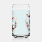 Schattige Lam Met Bloemenkroon Illustratie Blikvorm Glas (Links)