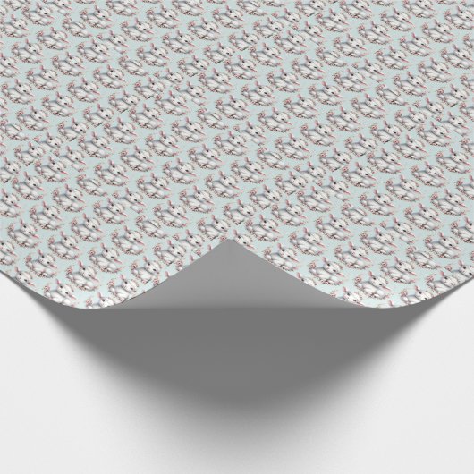 Schattige Lam Met Bloemenkroon Illustratie Cadeaupapier (Hoek)