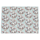 Schattige Lam Met Bloemenkroon Illustratie Groot Cadeauzakje (Voorkant)