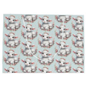 Schattige Lam Met Bloemenkroon Illustratie Groot Cadeauzakje (Achterkant)