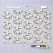 Schattige Lam Met Bloemenkroon Illustratie Tissuepapier (Craft)