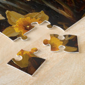Schattige Lam Met Geel Daffodils Schilderij Legpuzzel (Zijkant)