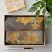 Schattige Lam Met Gele Daffodils Schilderij Decoup Tissuepapier (Geschenk)