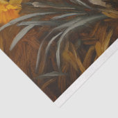 Schattige Lam Met Gele Daffodils Schilderij Decoup Tissuepapier (Detail)