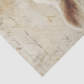 Schattige Lam Roze Bloemen Script Decoupage Tissuepapier (Detail)