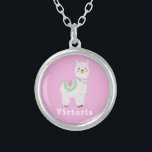 Schattige lama, alpaca, lama zilver vergulden ketting<br><div class="desc">Schattige lama,  alpaca,  lama</div>