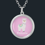 Schattige lama, alpaca, lama zilver vergulden ketting<br><div class="desc">Schattige lama,  alpaca,  lama</div>