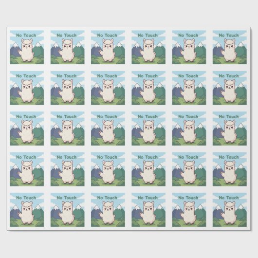 Schattige Lama Cadeaupapier (Vlak)