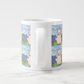 Schattige Lama Grote Koffiekop (Achterkant)