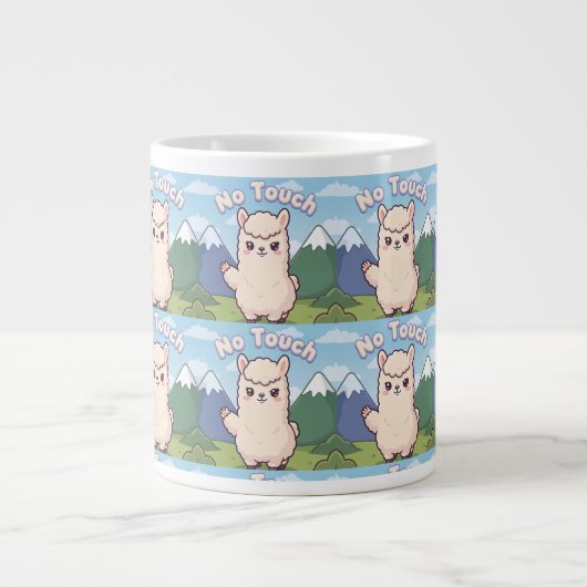 Schattige Lama Grote Koffiekop (Voorkant)