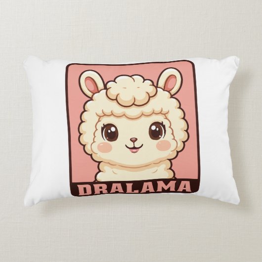 Schattige lama illustratie ontwerp accent kussen (Voorkant)