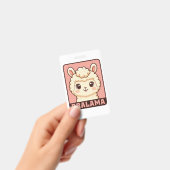 Schattige lama illustratie ontwerp badge (Handheld)