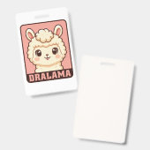 Schattige lama illustratie ontwerp badge (Voor- en achterkant)