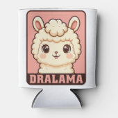 Schattige lama illustratie ontwerp blikjeskoeler (Voorkant)