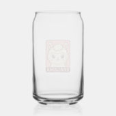 Schattige lama illustratie ontwerp blikvorm glas (Achterkant)
