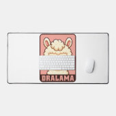 Schattige lama illustratie ontwerp bureaumat (Keyboard & Muis)
