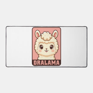 Schattige lama illustratie ontwerp bureaumat