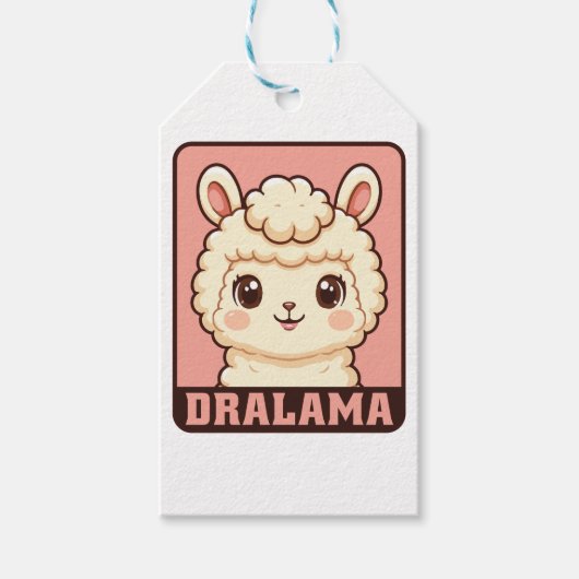 Schattige lama illustratie ontwerp cadeaulabel (Voorkant)