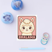 Schattige lama illustratie ontwerp flyer (Enkel)