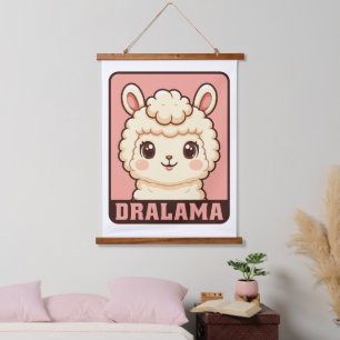 Schattige lama illustratie ontwerp hangend wandkleed