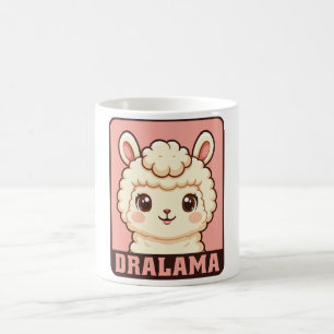 Schattige lama illustratie ontwerp koffiemok