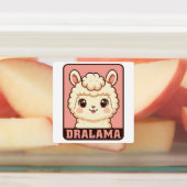 Schattige lama illustratie ontwerp labels (Aangebracht)
