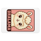 Schattige lama illustratie ontwerp magneet (Horizontaal)